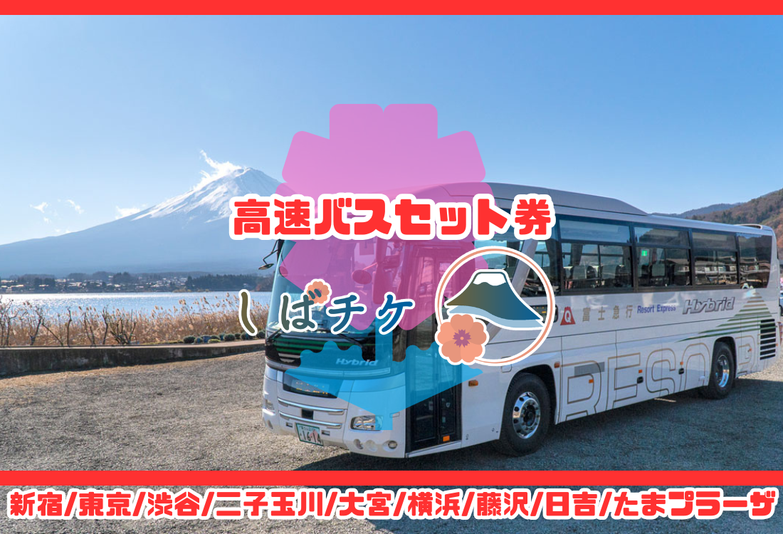 当日券窓口の手続き不要で入園できる】しばチケ（高速バス＋富士芝桜